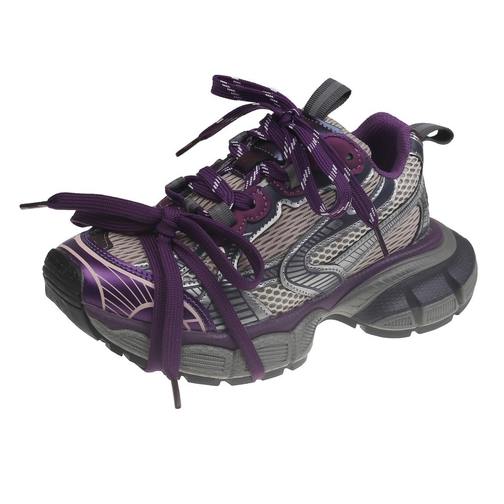 New L Retro Old Sports Shoes Lace-up Low-top Thick-soled Thin Mesh Breathable Heightening Shoes