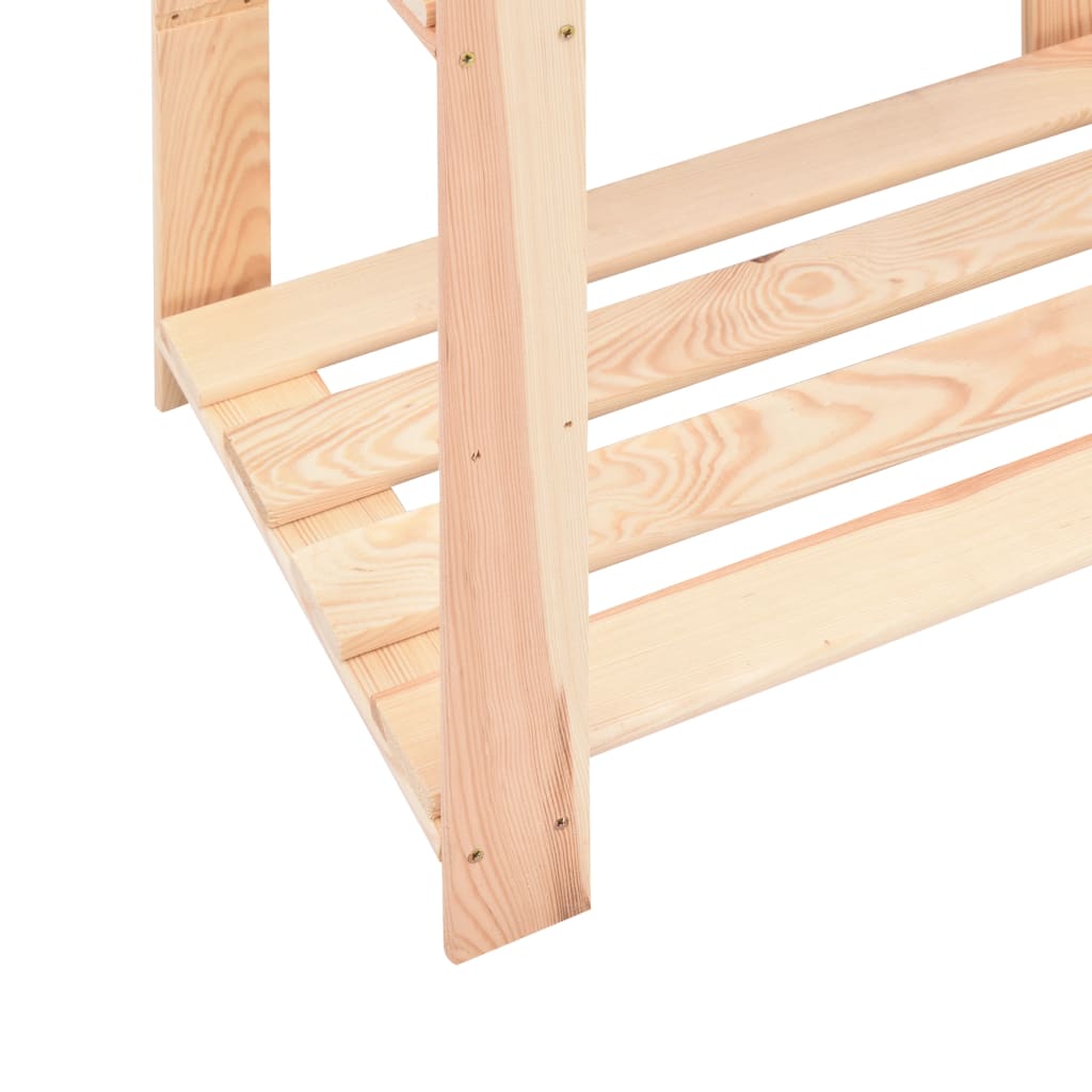 Scaffale di Stoccaggio a 5 Ripiani 80 x 38 x 170 cm Legno di Pino Massiccio Capacità 250 kg