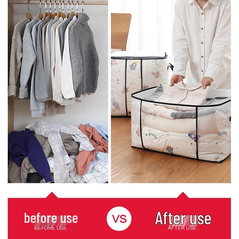 Aufbewahrungs- und Organizer-Tasche aus Nylon-Netzstoff für Steppdecken - Staubdicht und feuchtigkeitsbeständig für Kleidung und Umzüge