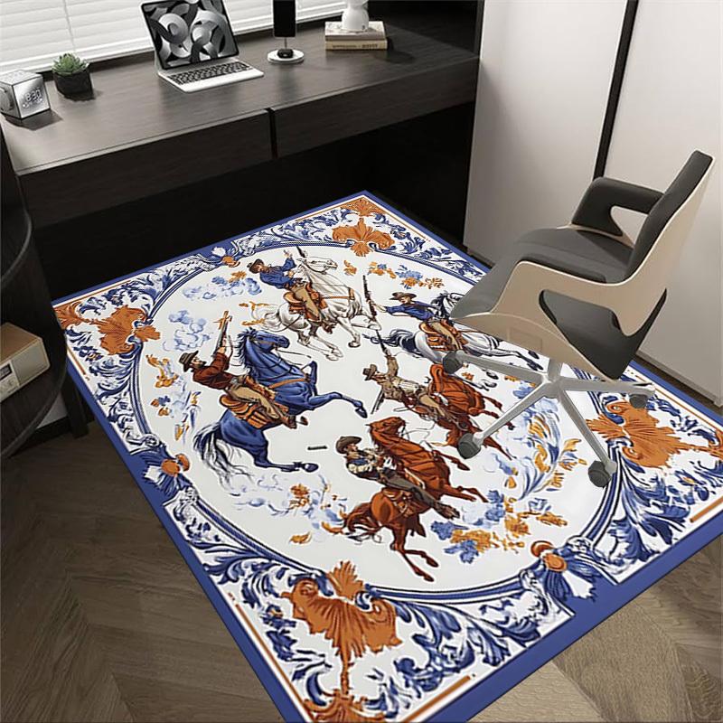 1PC Cowboys Horses Non-Slip Floor carpet, Office, family, bedroom, Studio - Large Area Rug, Vibrant Colors, Longlasting Material-C0478