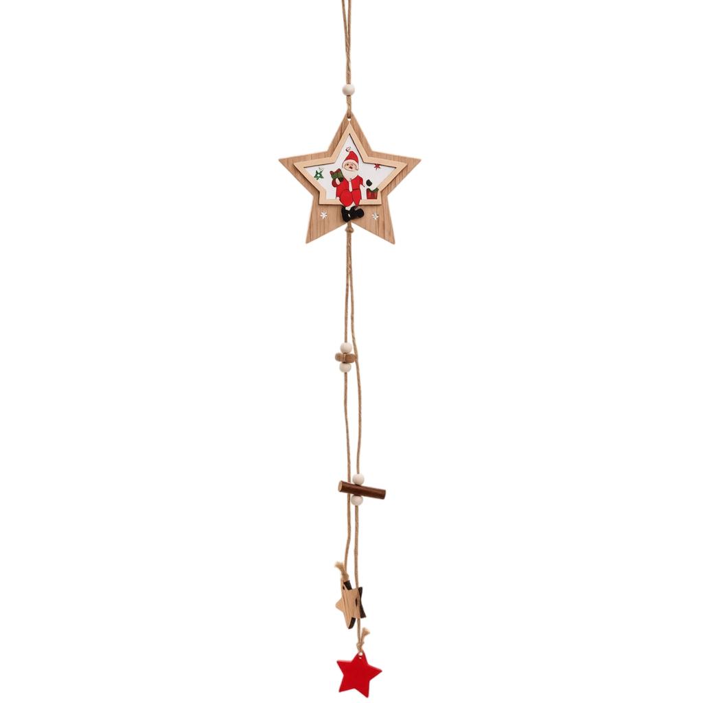 Christmas Wooden Hanging Ornament 3D Hollow-Out Design for Christmas Tree and Home Holiday Decor