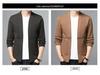Men's Slim-Fit Knitted Cardigan - Korean Style Fashionable Long Sleeve Sweater Jacket for Spring/Autumn 2025.