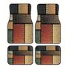 4 stuks Kleurrijk Patchwork Patroon Ontwerp Autovloermatten Gemakkelijk Schoon te Maken Wasbaar Interieuraccessoires Stijlvol Auto-interieur, Vakantiecadeaus Uni