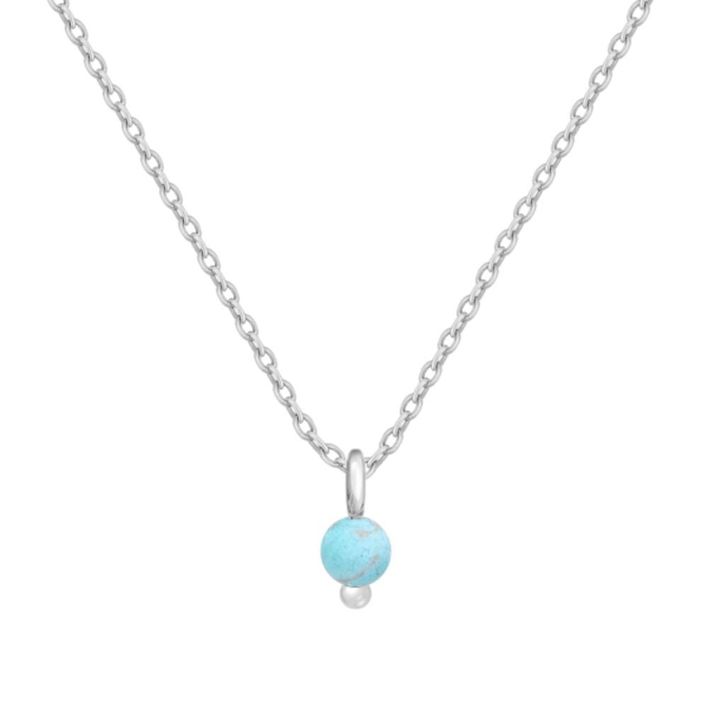 [Handmade/Natural Stone/92.5 Silver] Turquoise 92.5 Silver Necklace, Bringing Success and Victory