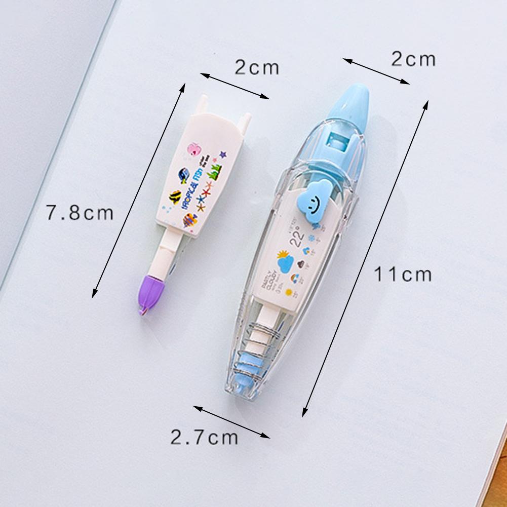 Kawaii Correction Belt Tape Lace Notebook Diary Decoration Pen Cartoon Floral Sticker Tape Pen Funny Kid Stationery For Children