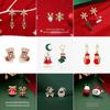 European & American Christmas Earring Collection: Snowman, Snowflake, Reindeer, Stocking, Candy Cane Designs for Xmas & New Year Gifts