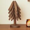 1/3/4/5 ks Ořechové dřevěné podložky se stojanem Žáruvzdorné podložky na hrnce Pánve Design tvaru vánočního stromku Podložky podložky do kuchyně Dekorace stolu Dárek