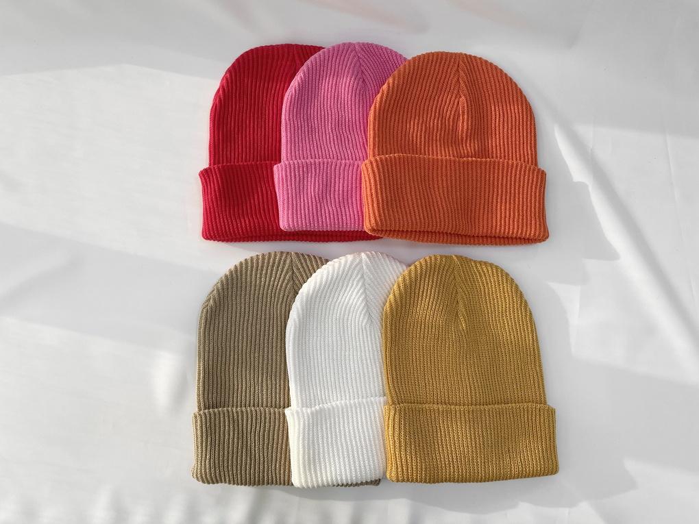 Women's and Men's Cotton Goggle Beanie Autumn Winter Plain Hat