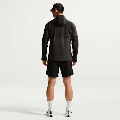 Nike Running Jackets Men's Black/Gray Black/Black Hooded Non Detachabl
