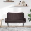 2 Seater Sofa Dark Brown 115 x 61 x 87 cm Fabric