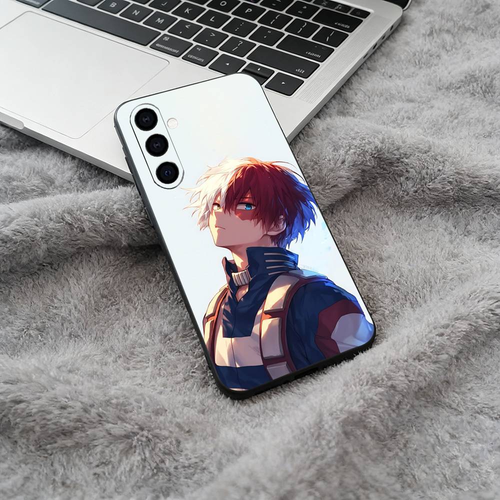 

M-H-A-My Hero Academia Soft Silicone phone Case for Samsung Galaxy A73/A71/A72/A70/A53/A52/A51 - Black Samsung a21s