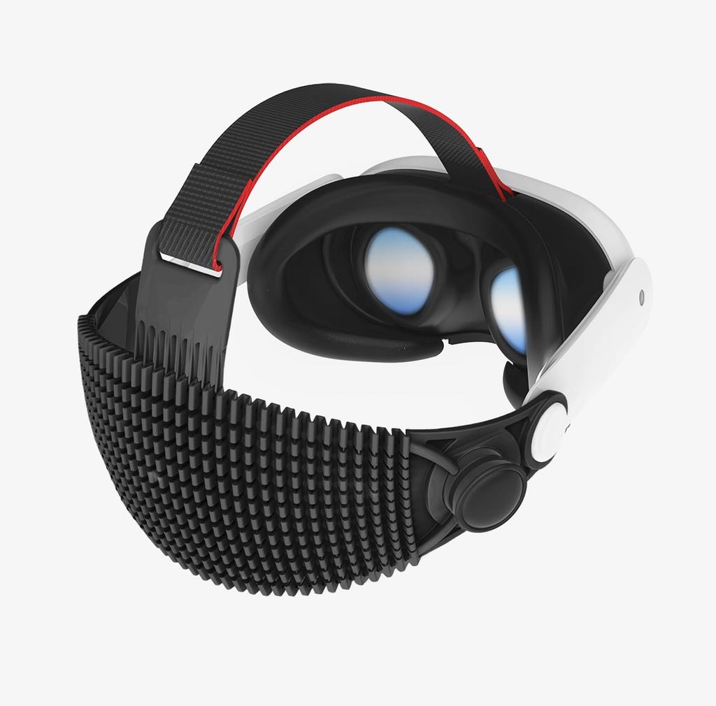 SHEAWA Head Strap/Headband for Meta Quest 3S/3 - Reduces Weight, Comfortable for VR While Lying Down, Pressure Distribution, Silicone Rubber, Compatib
