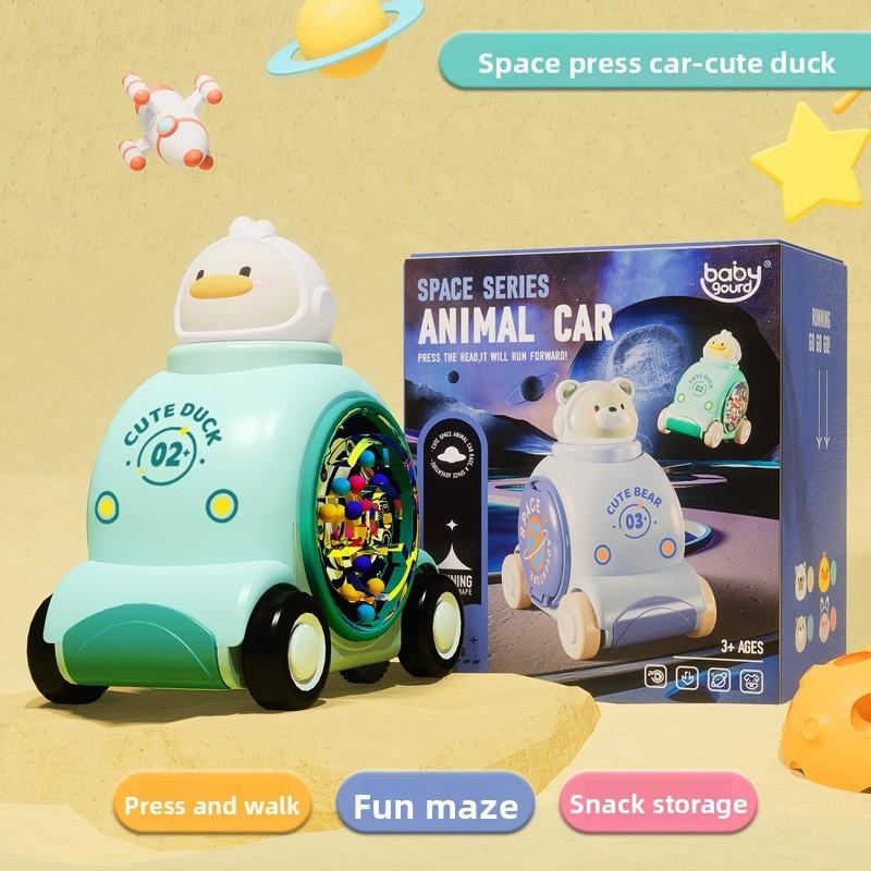 Childrens Animal Pressing Car Toy With Pullback Action For Interactive Play