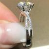 Cao Shi Classic Six-Claw Micro-Inlaid Women's Luxury Fashion Wedding Ring