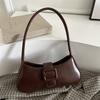 Chic Casual Handheld Bag In Black And Brown Colors Soft Pu Material For Everyday Use