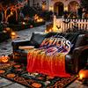 Knicks Basketball Emblem Pattern Blanket, Cozy Blanket for All-Season Comfort on Sofas, Beds, Office, Car, Camping and Travel