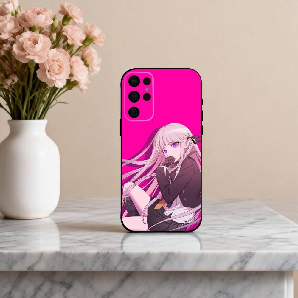 K-Kyoko K-Kirigiri Danganronpa Cute Phone Case For Samsung S25,S24,S21,S22,S23,S30,Ultra,S20,Plus,Others Soft Black Case