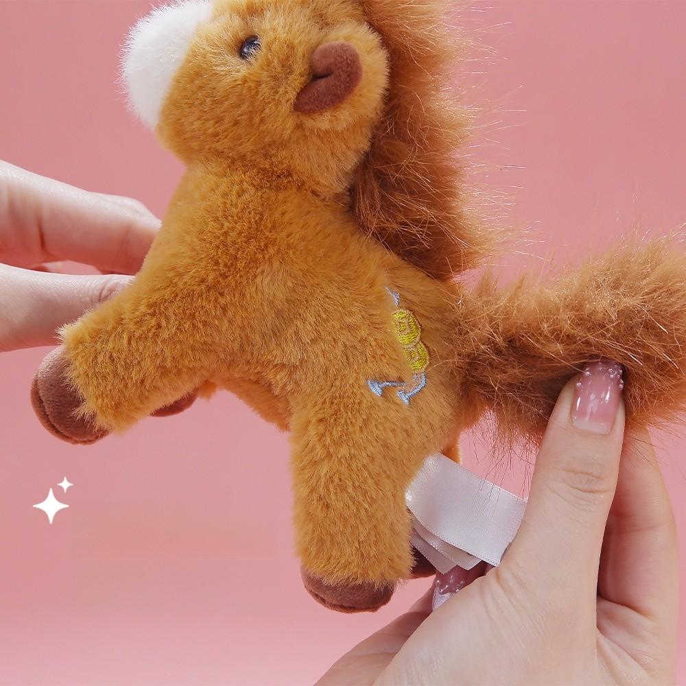 Plush Pony Keychain With Soft Polyester Fleece For Kids Gift And Bag Decor