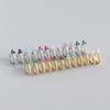 Fashion Jewelry Clover Luxury Zircon Earrings 925 Sterling Silver Earrings 18K Gold Plated Huggie Hoop Earring for Women