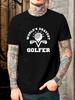 Unisexs Tee Worlds Okayest Golfer Golf Graphic Art Print Cotton Short Sleeve Male Casual Streetwear Outdoor Daily Basic Fashion Top