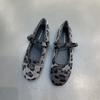 Fashion IPPEUM Leopard Ballet Flats Shoes Buckle 2025 Brown Black Vintage Ballerina Shoes