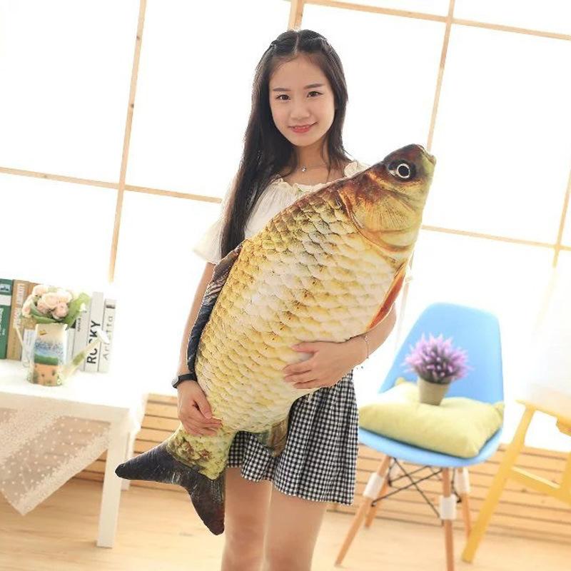 Simulation Removable And Washable Carp King Throw Pillow Cushion Creative Funny Crucian Carp Plush Toy Doll Men And Women Birthday Gift