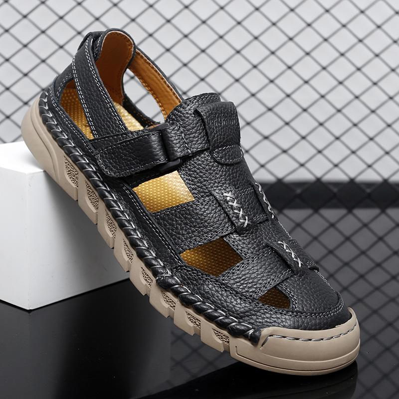 Fashion Men's Summer Roman Sandals Comfortable Work Shoes Platform Hollow Breathable Platform Outdoor Walking Shoes Hot Selling 38-46