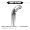 Bend Elbow Pipe Tube, 1" OD 4" 2.36" Leg 90 Degree DIY Exhaust Pipe Intercooler Air Intake Tube Universal for Car Truck Automotive Durable 304
