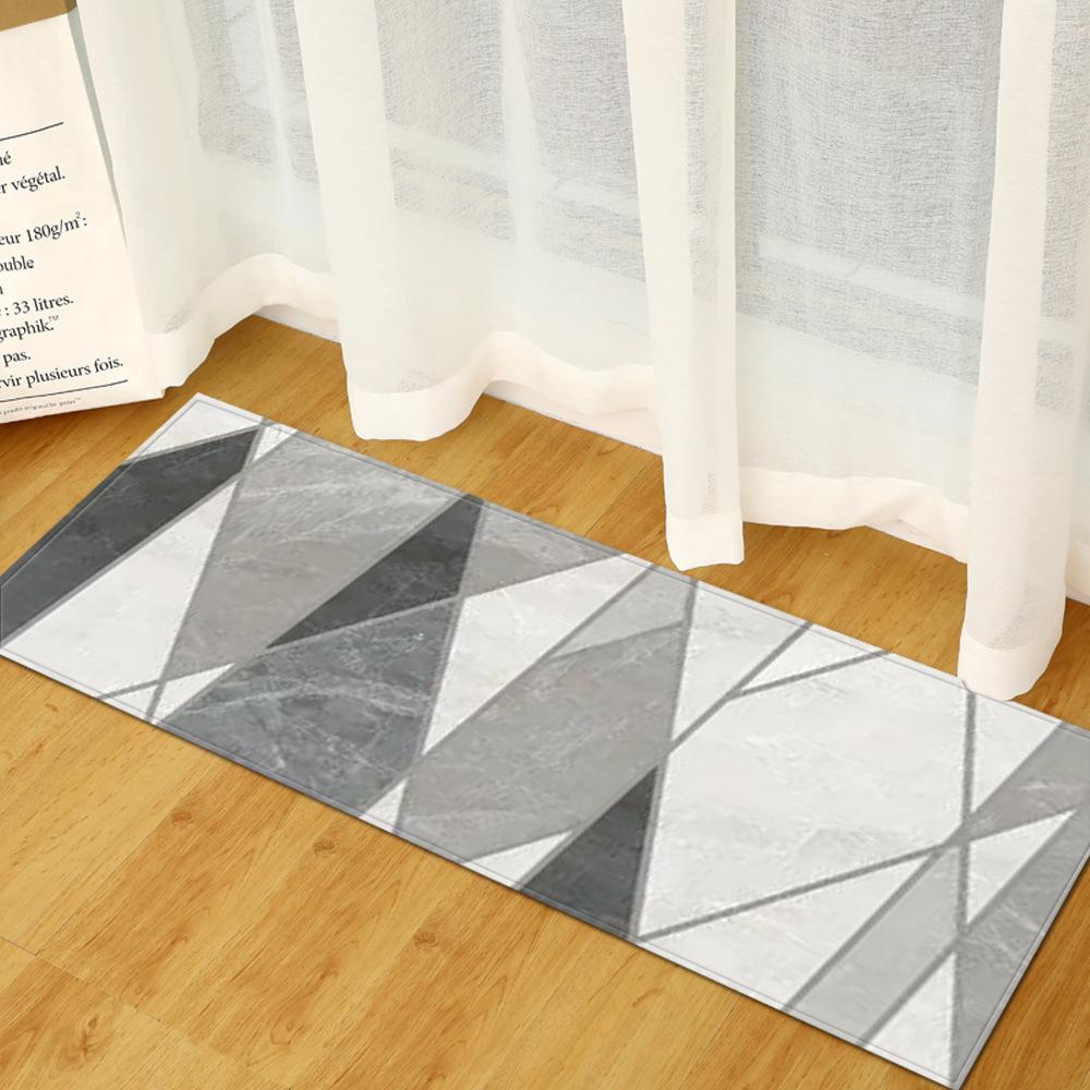Marble Bathroom Non-Slip Door Mat Bathroom Absorbent Floor Mat Kitchen Dirt-Resistant Long Living Room Carpet