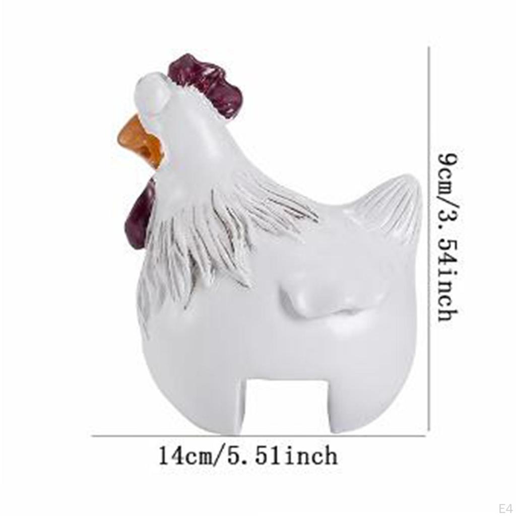 Playful Rooster Garden Figurine - Whimsical Outdoor Decor Piece