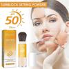 Mineral Sunscreen Setting Powder, SPF 50 Brush Sunscreen Powder for Face & Scalp, Long Lasting Lightweight Breathable, Oil Control Natural Matte Finis