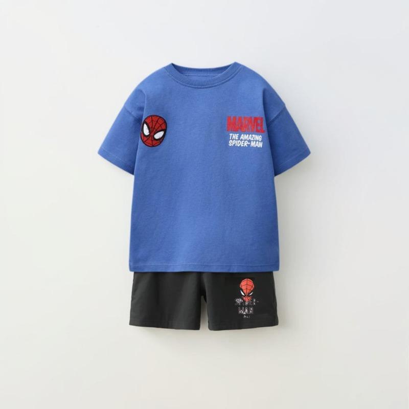 

Children s Clothing Sports T-shirt Loose Shorts Short Sleeves Casual Spider Man Print Set Children s Cartoon T-shirt Shorts 100