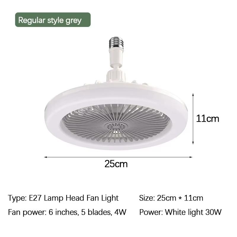 

Светодиодные потолочные вентиляторы E27 с пультом дистанционного управления, регулируемая яркость потолочной лампы, люстра для спальни с охлаждающим вентилятором, 3 режима