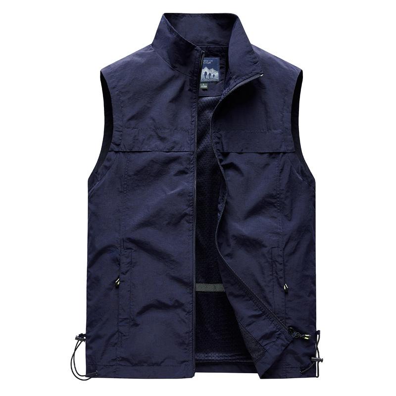 

Жилет мужской уличный жилет повседневный весенне-осенний тонкий для среднего и пожилого возраста для фотографии рыбалки летний с зажимом для лошади 5XL