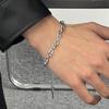 Silver Geometric Twisted Thorn Line Chain Bracelet for Women Men Niche Design Hiphop Bracelets Party Jewelry Accessories