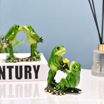 Nordic Yoga Frog Pastoral Animal Resin Crafts Abstract Yoga Frog Sculpture Cartoon Animal Living Room Ornaments Home Decoration