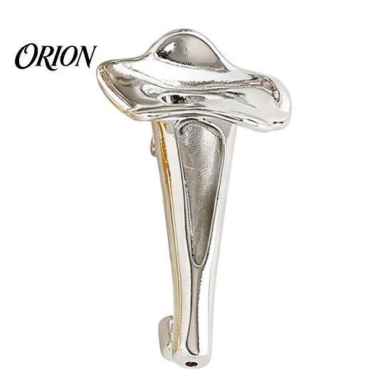 Metal Clothing Ornament Peanut/Calla Shaped Flower Insert Brooch, DIY Wearable Bouquet Holder Decorative Coat Brooch Clip, Vase Lapel Pin for