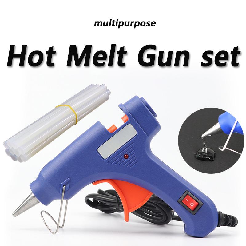 20W Hot Melt Gun Handmade DIY Accessories Children Hot Melt Seal Fire Glue 7 Mm Caliber Household Hot Melt Gun Set Home Repairs