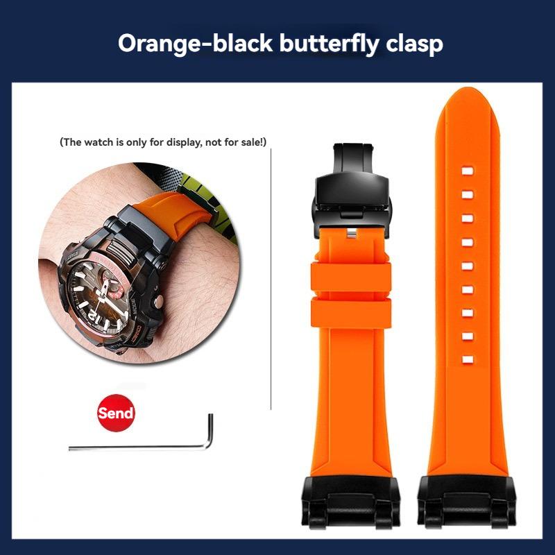 GR-B100 Silicone Watch band Men Outdoor Sports For Casio G-SHOCK 5536 GR-B100GB-1A GR-B100-1A4 Modified Watch Strap Bracelet