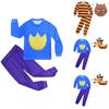 Dog Man Petey The Cat Kids Long Sleeve Pajama Set With Soft Fabric For Spring Children