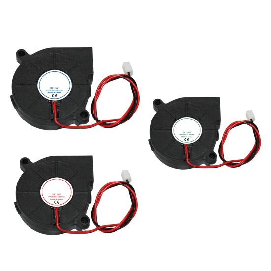 3D nyomtató hűtőventilátor DC 5V/12V/24V csendes nyomtató ventilátor hőelvezető turbóventilátor 2 tűs csatlakozóval