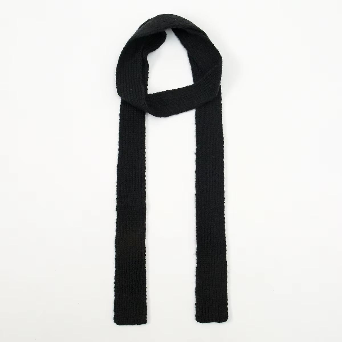 

New Solid Knitted Long Narrow Scarf Korean Women S Imitation Cashmere Mohair Scarf Dressing Decoration Knitted Scarf Ribbon