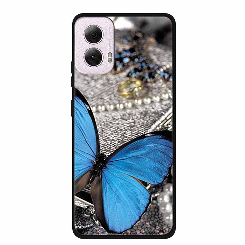 For Moto G Power 2024 Case TPU Animals Soft Silicone Phone Cases For Motorola G Power 2024 5G Wolf Protector Original Back Cover