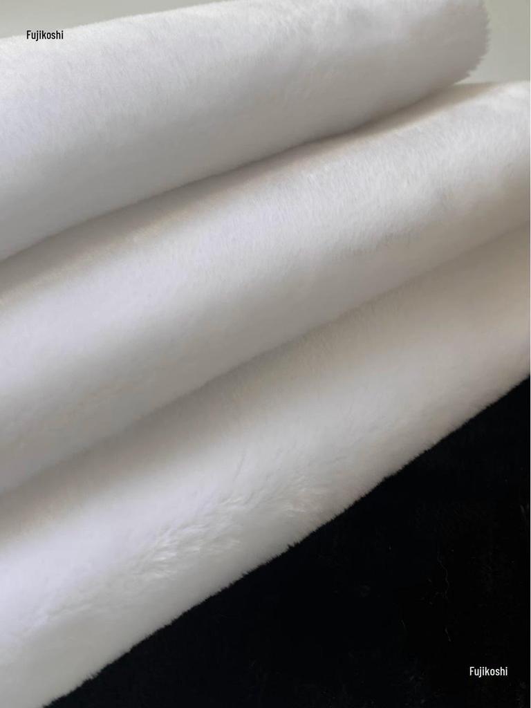 Black and White Plush Fabric Mat for Glasses, Phones, and Jewelry Display