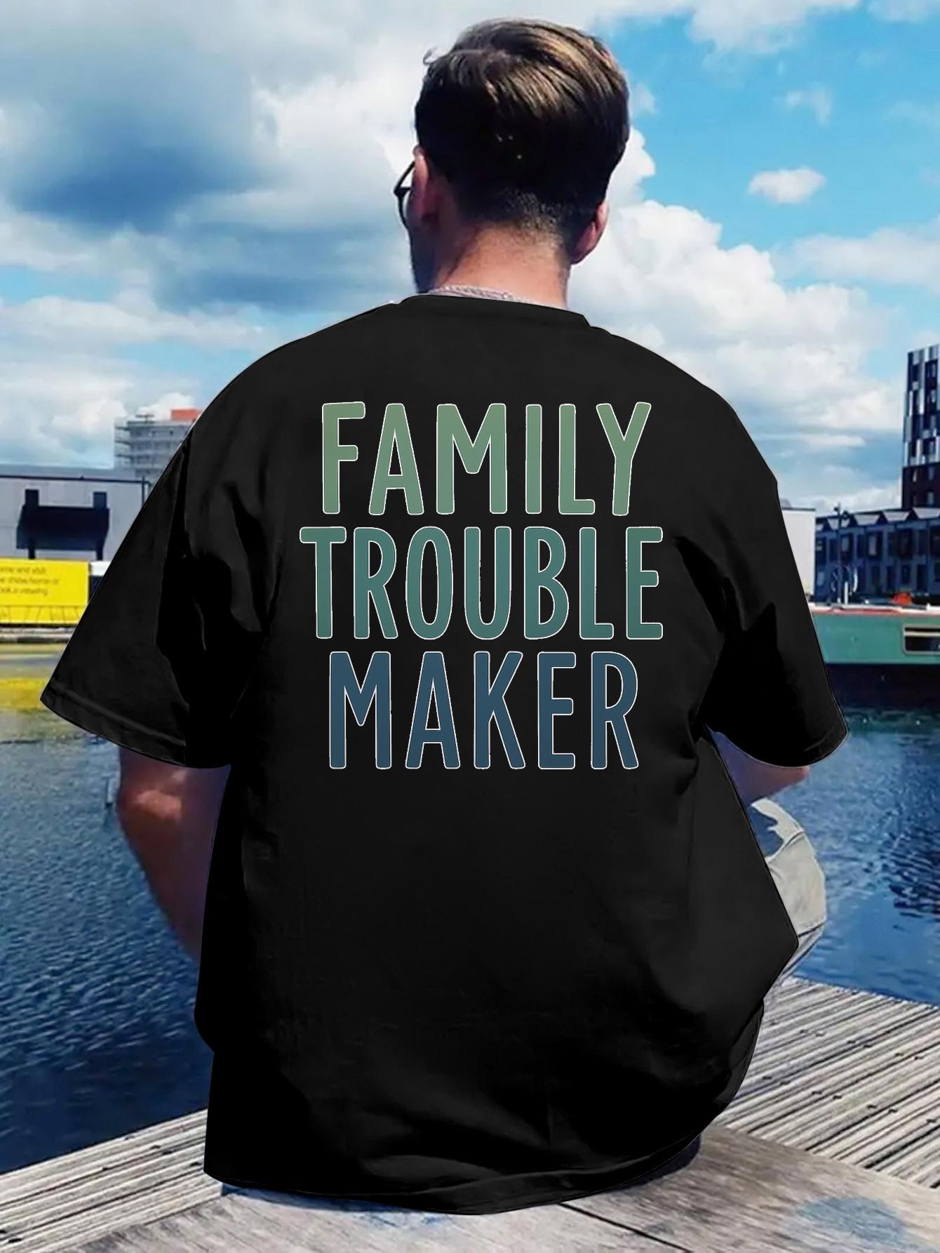 

Retro Rock Band Graphic T-shirt - Family Trouble Maker Back Print XXL