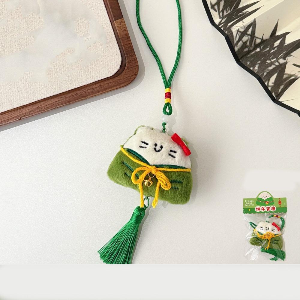 Chinese Style Zongzi Pendant Traditional Cartoon Plush Doll Pendant Cultural Activity