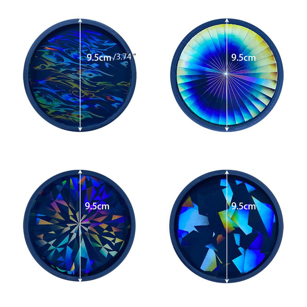 Holographic Light and Shadow Epoxy Resin Silicone Mold DIY Christmas Snowflake Coaster Mould Storage Tray Jewelry Making
