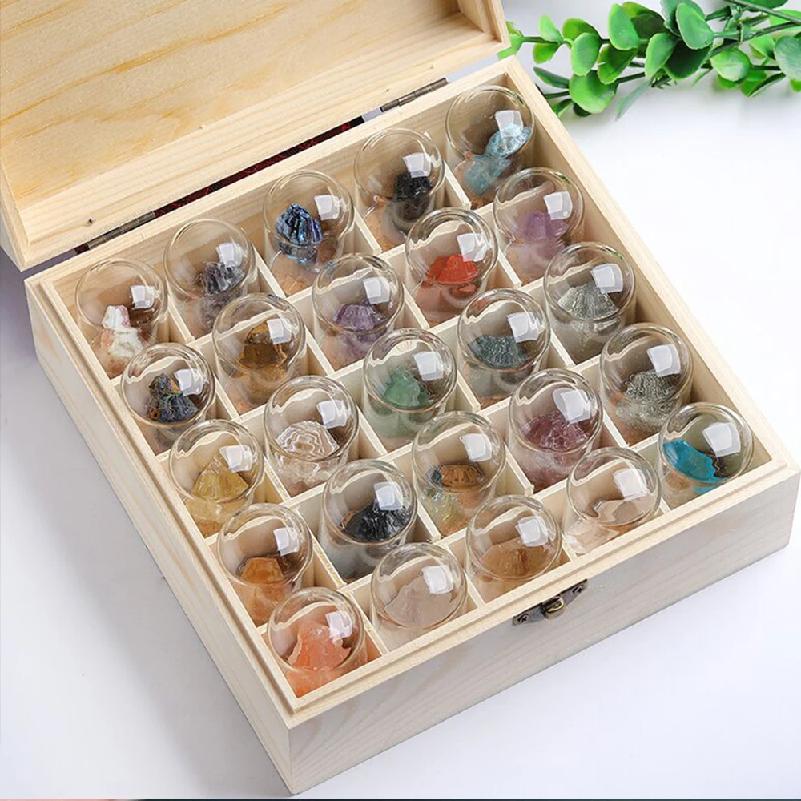 

Natural Raw Stone Crystal Mineral Glass Display Jar Specimen Collections Children Popular Science Teaching Tool Gift Home Decor чорний
