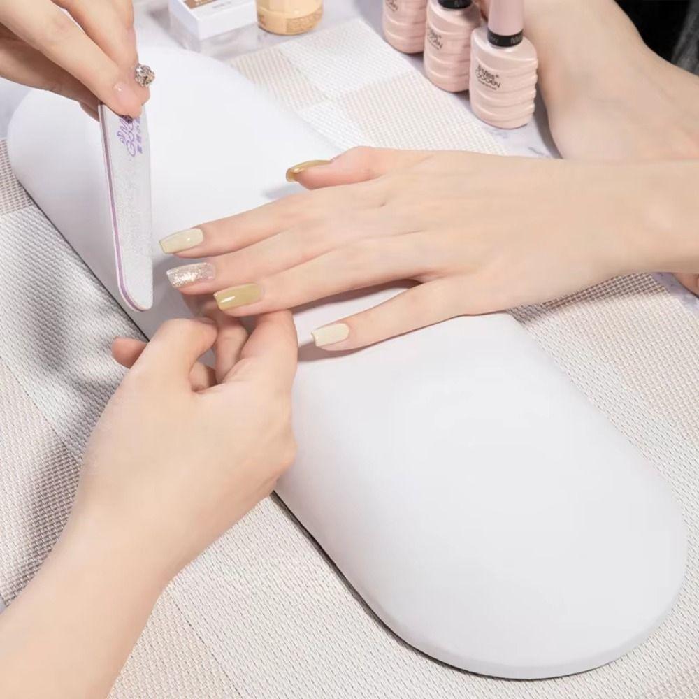 Non-slip Nail Art Hand Cushion PU Leather Nail Hand Holder Manicure Table Mat  For Two Hands