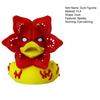 Duck Figurine Collectible 3D Printed Flower Duck Statue Small Desktop Ornament for Home Office Shelf Table Decor
